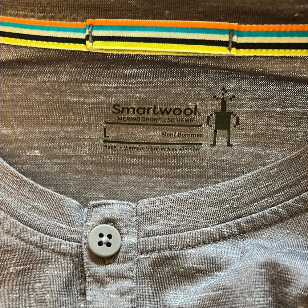 Smartwool Dusty Purple Short Sleeve Tee Wool Hemp Size Large Outdoors Camping - Picture 3 of 14